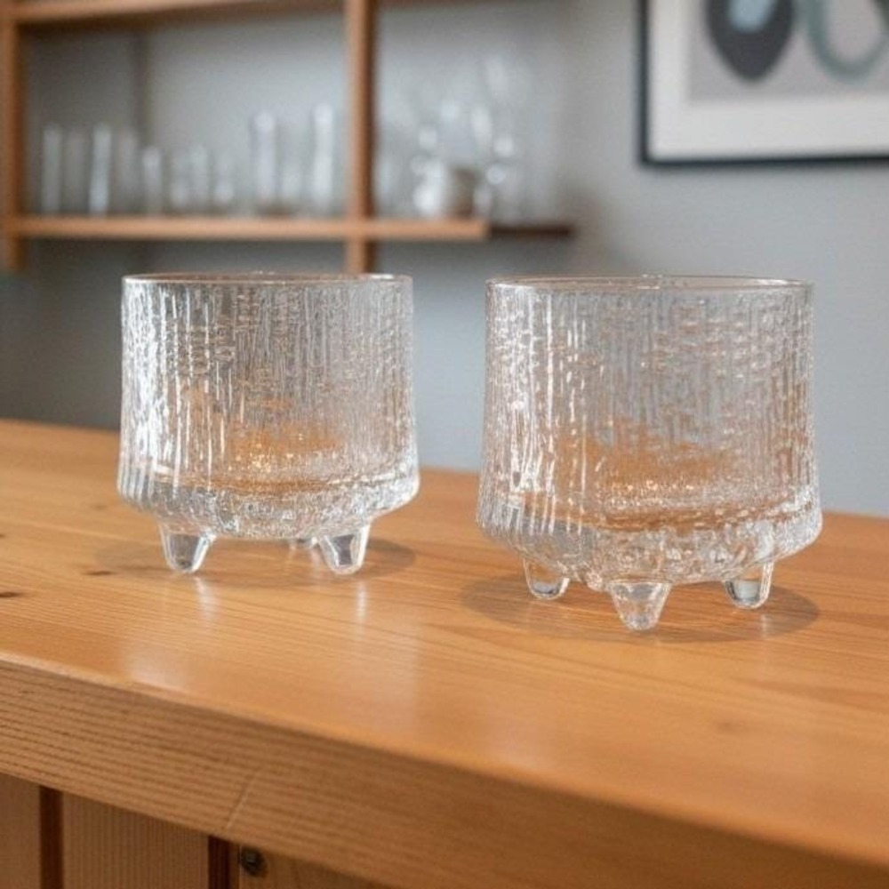 Iittala Ultima Thule Old Fashioned Tumblers, Set of 2, Vintage Clear Drinkware